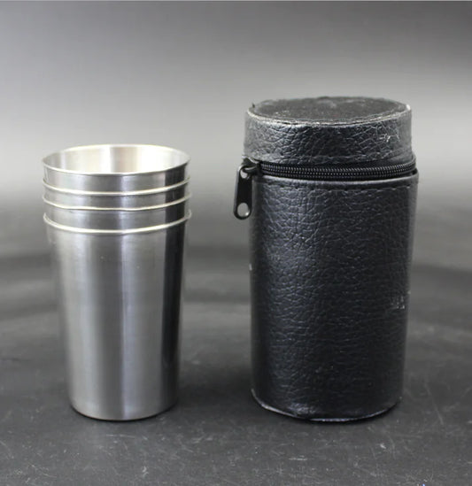 Stainless Spirit Cup Quartet with Holder